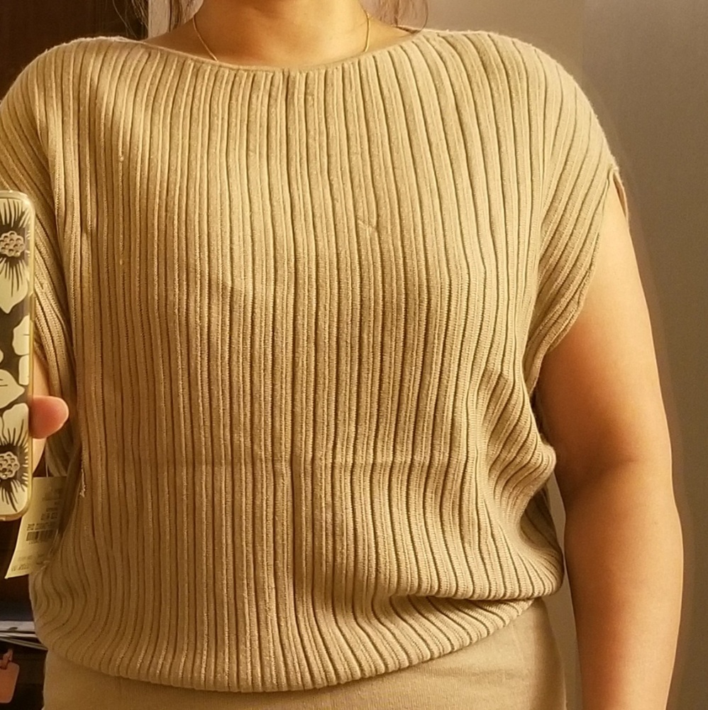NEW Agnona cashmere and silk ribbed top with tags